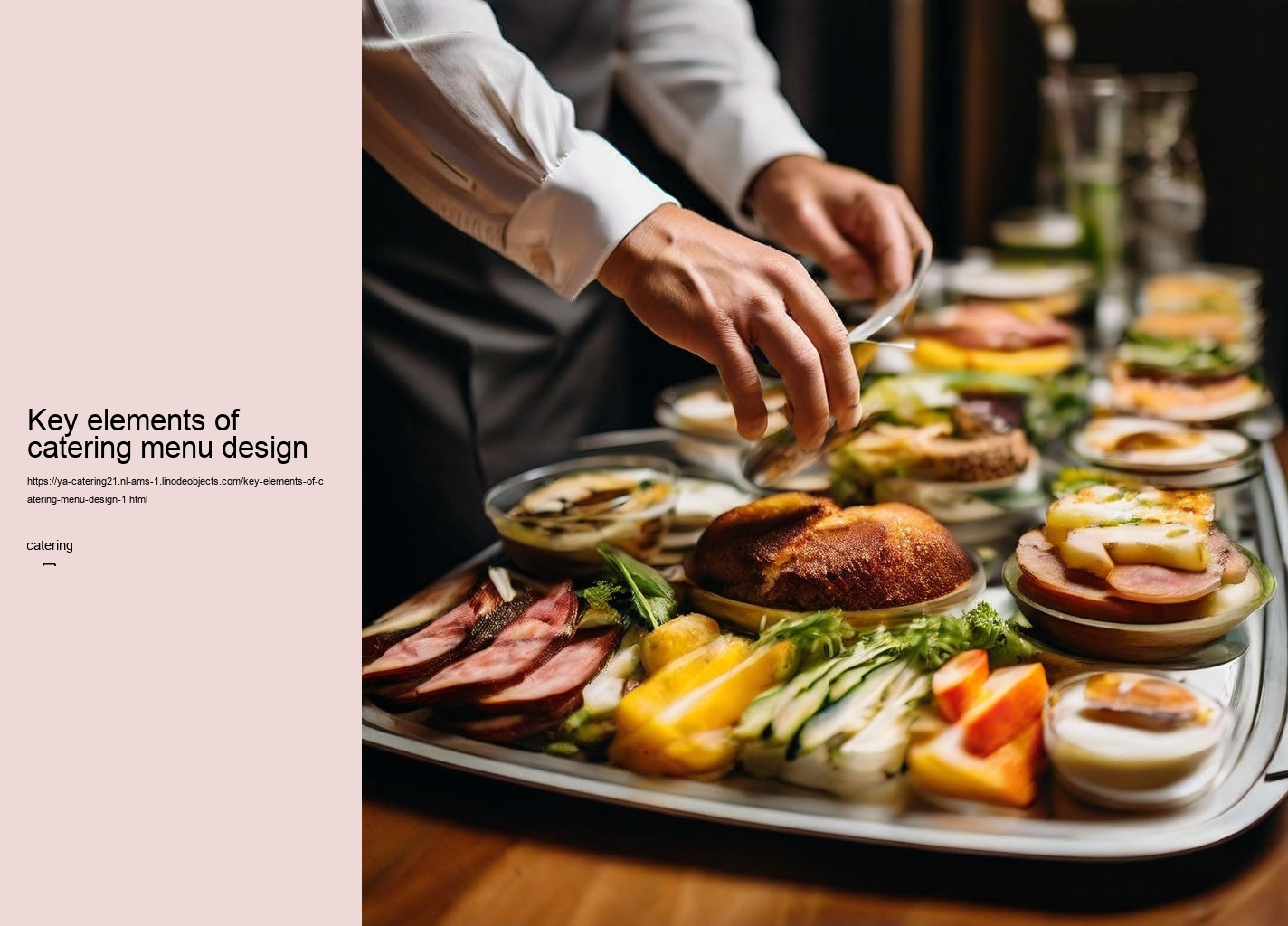 Key elements of catering menu design